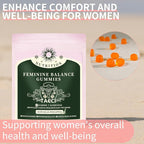 Feminine Balance Gummies for Women – Daily pH & Probiotic Support with Pineapple & Vitamin C, Supports Flora & Immune Health, Vegan & Gluten-Free, 60 Gummies (30-Day Supply)