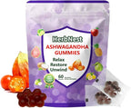 Ashwagandha Gummies & Vitamin D Gummy for Men & Women Tropical Flavor Vegan, Non-GMO, & Gluten Free Supplement 60 Count （ Individually Wrapped）