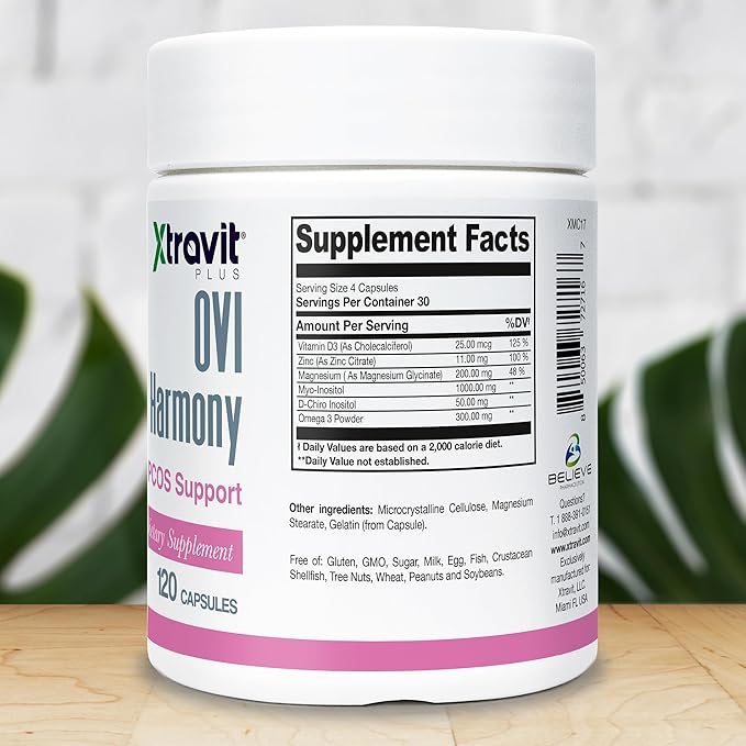 Ovi Harmony Supplement for Women – Hormonal Balance & Fertility Support Supplements - May Promote Ovulation, Endocrine Health, Cortisol Relief & May Help PCOS - Non-GMO, No Fillers, 120 Cap