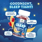 Nature's Choice Kids Sleep Gummies - 2mg Melatonin Per Serving - Children's Sleep Gummy, Non-Habit Forming, Works with Natural Sleep Cycle, Calm & Drug-Free, Tasty Natural Berry Flavor, 60 Gummies