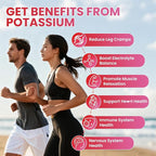 Potassium Gummies for Adults, Potassium Chloride 1200mg, Potassium Supplement for Women & Men, Supports Electrolyte Balance & Muscle Health, Sugar-Free, Raspberry Flavor, 60 Count