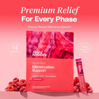 Premium Menstruation Support - 14 Sachets Raspberry Drink - Hormonal Balance & PMS Support - Reduce Period Cramps, Fatigue & Nausea -with Magnesium Bisglycinate, BenfoPure B1 & Vitamin B6