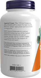 NOW Foods Supplements, Calcium Carbonate Powder, High Percentage of Calcium, Supports Bone Health*, 12-Ounce