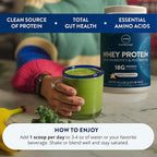 MRM Nutrition Whey Protein - Vanilla Flavored, Microfiltered Whey Protein Isolate & Concentrate, 16 Different Probiotic Strains, BCAAs, & Digestive Enzymes, Gluten Free, for Women & Men - 34 Servings