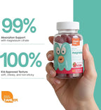 Chapter One Magnesium Gummies, Great Tasting Magnesium for Kids, Calm Kids Magnesium, Magnesium Gummies for Women and Men, Certified Kosher, (60 Flavored Gummies)