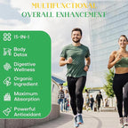 15-in-1 Detox Binder, Activated Charcoal, Zeolite & Bentonite Clay, Chlorella, 1500 MG Detox Supplement Maximum Absorbent, Liver Gut Digestive Detox Cleanse, 180 Vegan Capsules