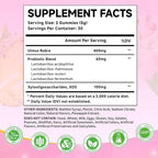 Feminine Probiotics Gummies for Women with Slippery Elm Prebiotics & Lactobacillus Blend – Supports Healthy Flora, pH Balance, Gut & Immune Function, Pineapple Flavor, 60 Count