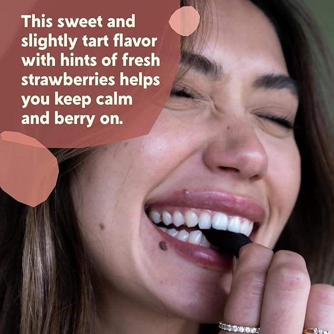 PYM Berry Mood Chews Support for Stress, Worry & Overwhelm, 120 Count | 130mg GABA, 90mg L-Theanine | Vegan, Non-GMO, Gluten-Free, No Added Sugar | All-Natural Mood Balance Supplement Made in USA