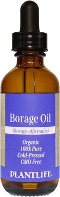Plantlife Borage Seed Carrier Oil - Cold Pressed, Non-GMO, and Gluten Free Carrier Oils - for Skin, Hair, and Personal Care - 2 oz