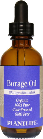 Plantlife Borage Seed Carrier Oil - Cold Pressed, Non-GMO, and Gluten Free Carrier Oils - for Skin, Hair, and Personal Care - 2 oz