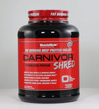 MuscleMeds Carnivor Shred Fat Burning Hydrolized Beef Protein Isolate, 0 Lactose, 0 Sugar, 0 Fat, Chocolate, 4.35 lbs