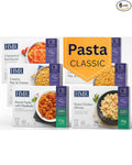 HMR Pasta Classics Entree Bundle 1 ea Penne Pasta w/Meatballs, 1 ea Rotini Chicken Alfredo, 2 ea Cheese & Basil Ravioli, and 2 ea Creamy Mac & Cheese, 7-8 oz, 6 Ready to Eat Meals