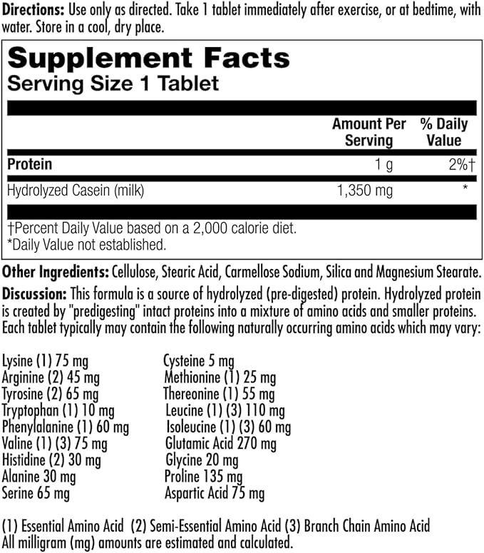 KAL Amino Acid Complex Tablets, 1000 mg, 100 Count