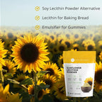 Kate Naturals Sunflower Lecithin Powder for Baking Bread, Gummies, Cooking. Lecithin Supplement for Clogged Milk Ducts. Substitute for Soy Lecithin Powder (4oz, Non-GMO)