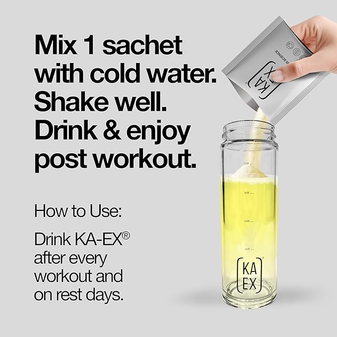 KA EX - Cortisol Stress Reducer for Athletes | Post-Workout Recovery Gamechanger | Clinically Tested and Trusted by Thousands of Pro Athletes | Swiss Science I Vegan (24 Pack)