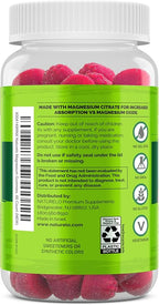 NATURELO Magnesium Citrate Gummies - for Calm & Relaxation Support, Natural Berry Magnesium Gummies, 60 Vegetarian Gummies (Pack of 2)