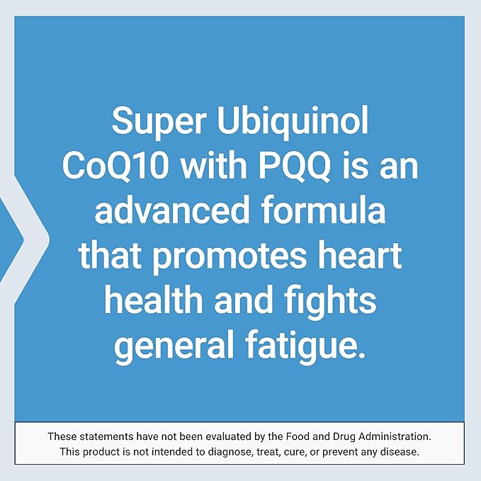 Life Extension Super Ubiquinol CoQ10 with PQQ, coenzyme Q10, pyrroloquinoline Quinone, Heart Health Supplement, Maximum Absorption, 100 mg, Non-GMO, Gluten-Free, 30 softgels