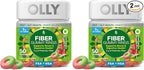OLLY Fiber Gummy Rings, 5g Prebiotic Fiber, FOS (Fructo-oligosaccharides), Digestive Support, Berry Melon 50ct (Pack of 2)