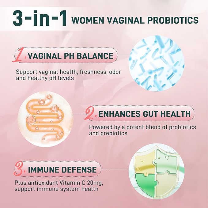 Premium Feminine Balance Gummies Vaginal Probiotic - for Women’s pH Balanced Health & Wellness - Immune Support - Vegan, Gluten-Free & Halal - Hawaiian Pineapple - 60 Gummies - 30 Servings (1)