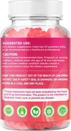 2 Pack Myo-Inositol & D-Chiro Inositol Gummies, 40:1 Ratio Inositol with Vitamin D3, Magnesium Glycinate, Folate & Zinc, Inositol Supplement for Female Health, Raspberry Flavor, 120 Count
