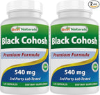 Best Naturals Black Cohosh 540 Mg 120 Capsules (120 Count (Pack of 2))