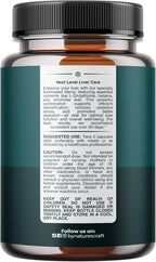 Pro Liver Support Supplement - 2X More Effective than Milk Thistle - Advanced Liver Health Supplement With Clinically Tested 4’Liver Cleanse Detox & Repair Support - 60 Count (Pack of 1)