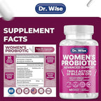 Dr. Wise Women’s Probiotic 50 Billion CFU – 60 Veggie Capsules | Vaginal Health & Digestive Support | 5 Targeted Strains Including L. Reuteri & Rhamnosus | Shelf Stable, Non-GMO & Gluten-Free