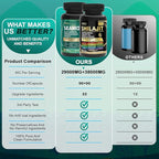 Shilajit and Sea Moss Vitality Bundle, Sea Moss 11000 mg, Shilajit 20000 mg, Black Seed, Ashwagandha, Turmeric, Bladderwrack, Burdock, Tongkat Ali, All in 1 Mineral Supplements