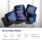 BodyHealth PerfectAmino Powder - BCAA and EAA Powder for Pre and Post Workout - Amino Acid Energy Drink for Men and Women to Support Lean Muscle and Recovery - Vanilla - 30 Servings