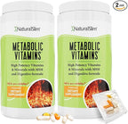 NaturalSlim Metabolic Vitamins - Combination of High Potency Multivitamins, Minerals, B Complex, Msm, & Digestive Formula Supplements for Men & Women - Energy & Metabolism Support - 2 Pack