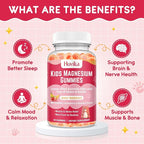 Magnesium Glycinate Gummies for Kids: Calm Magnesium Supplement for Kids & Adults with Zinc Citrate, GABA, Chamomile, Vitamin B6 & C - Sleep, Relaxation & Focus, Strawberry & Banana Flavor 60 Count