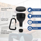 2 Pcs Protein Powder Container, Protein Powder Travel Container, Protein Powder Container to Go, Pre Workout/Gym Supplemen Keychain (Black, 4 * 50ml)