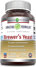 Amazing Formulas Brewers Yeast 1500mg Per Serving 500 Tablets Supplement | Non-GMO | Gluten Free | Made in USA