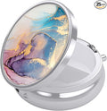 Nipichsha Pill Box, Small Pill Case for Purse & Pocket, Cute Travel Medicine Organizer, Portable Medicine Container Holder to Hold Vitamins, Medication, Fish Oil & Supplement, Ink Pink Marble