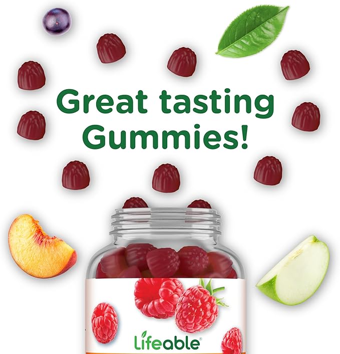 Lifeable Collagen Peptides Gummies | 100mg with Vitamin C | Great Tasting Collagen Supplements | Vegetarian Hair Skin and Nails Gummies | Collagen Gummies for Adults, Men, Women | 90 Gummies