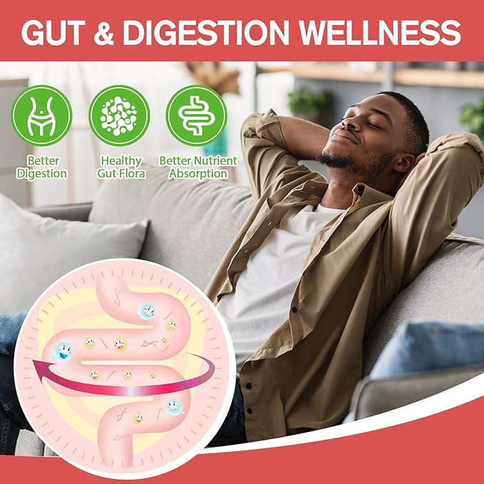 9-in-1 Probiotic Prebiotic Fiber Gummies for Adults Teens, Fiber Supplement Pro with 5 Billion CFU Bacillus Coagulans, Psyllium Husk, FOS, Inulin, ACV for Digestion & Gut, 60 Vegan Watermelon Gummies