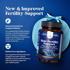 Pre Conception Male Fertility Supplement - Semen Volume Booster with CoQ10, Maca Root, Methyl Folate & D-Aspartic Acid - Mens Fertility Supplement for Sperm Motility - Conception for Him - 90 Count