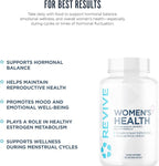 Revive MD Hormone Balance for Women – Hormone Support Supplement w/Myo-Inositol, Chaste Berry, DIM, Vitamins C & E, Evening Primrose Oil – Health & Hormonal Balance (180 Capsules, 30 Servings)