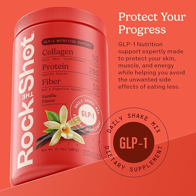 GLP-1 Nutritional Support Supplement, Chocolate & Vanilla – Protein & Vitamin Doctor-Designed Daily Shake for GLP1 Users with Fiber, Collagen & BCAAs, Helps Maintain Nutritional Balance