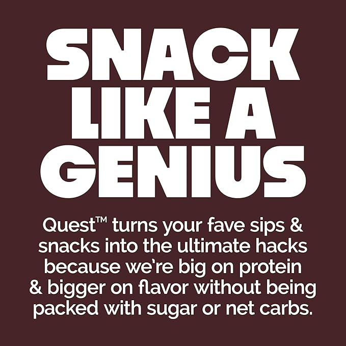 Quest Nutrition Chocolate Brownie Protein Bar, 20g Protein, 1g Sugar, 4g Net Carb, High Fiber, Gluten Free, Gluten Free, 12 Count