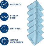 Care Touch Lens Cleaning Wipes with Microfiber Cloths - 200 Lens Wipes for Eyeglasses & 6 Microfiber Cloths - Glasses, Camera Lenses, Screens, Eye Glasses Cleaner for Cleaning Eyeglasses