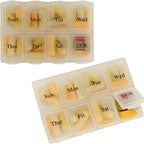 Made Easy Kit Pill Case - Weekly Medicine Organizer with Removable Seven-Day Vitamin & Supplement Box - Premium Neoprene for Travel Purse Accessory (Clear Plastic Boxes)