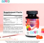 LIVS Fiber Gummies for Adults – Promote Digestive Support & Regularity | Gut Health & Smooth Digestion | Plant-Based Prebiotic | Non-GMO Fiber Supplement for Men & Women | 60 Count with 30 Servings