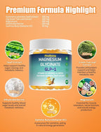 GLP-1 Magnesium Glycinate Gummies Supplements with Magnesium Malate & Taurate | Vitamin D3 Spinach | Kale | Broccoli | 90 Count with Gymnema Sylvestre, Green Tea Phytosome (Pineapple)