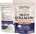 Collagen Multi Collagen Powder for Women w/Types I, II, III, V & X - Keto Friendly, Hydrolyzed Collagen Peptides Powder Blend w/Biotin & Vitamin C, 41 Servings