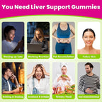 Liver Detox Cleanse & Repair, 2000 mg Milk Thistle Liver Detox, Liver Support Supplement with Glutathione, Dandelion Root, Turmeric & Artichoke, 23-in-1Herbal for Liver & Gut Health, Vegan, 60 Gummies