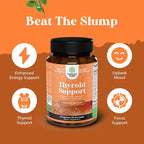 Herbal Thyroid Support Complex - Potent Kelp Iodine Supplement with L Tyrosine, Bladderwrack, Selenium & Pure Ashwagandha for Hormone Balance - Mood & Energy Dietary Pills - 60 Count
