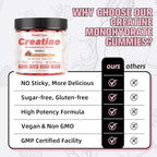 12 IN 1 Creatine Monohydrate Gummies Complex 9000mg for Women and Men，Creatine Gummies for Women with L-Carnitine，Taurine，Collagen，Vitamin C& B12，Sugar Free & Vegan，120 Gummy，Mixed Berry Flavor