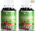 VITINITY Super Greens Multivitamin Gummies | Made with 30 Real Superfood Veggies, Herbs, Fruit for Adults & Kids to Boost Immunity, Skin & Gut Health | Non-GMO, Gluten-Free & Sugar-Free 60-Day Supply