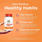 MaryRuth's Multivitamin + Hair Growth Gummies | with Lustriva® | Biotin 10000mcg | B Vitamins | Formulated for Thicker Hair, Wrinkles, Fine Lines, Skin Care | Ages 18+ | 30 Servings (Pack of 2)